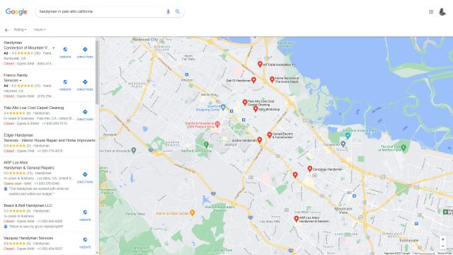 Google Local Finder screenshot